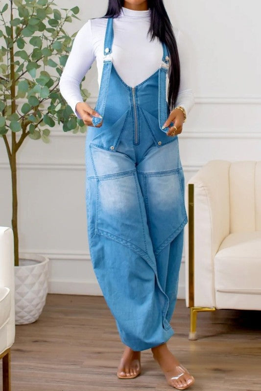 Take Charge Denim Overalls