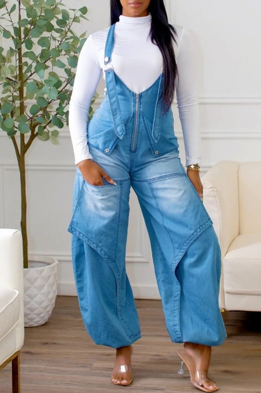 Take Charge Denim Overalls