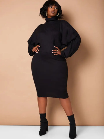 Lose Control Ribbed Oversized Sweater Dress