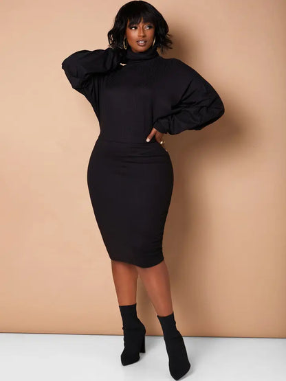 Lose Control Ribbed Oversized Sweater Dress