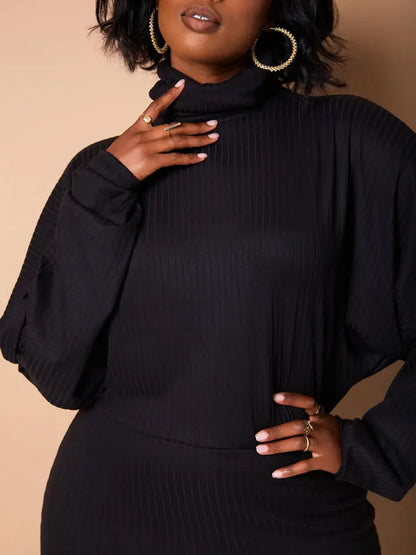 Lose Control Ribbed Oversized Sweater Dress