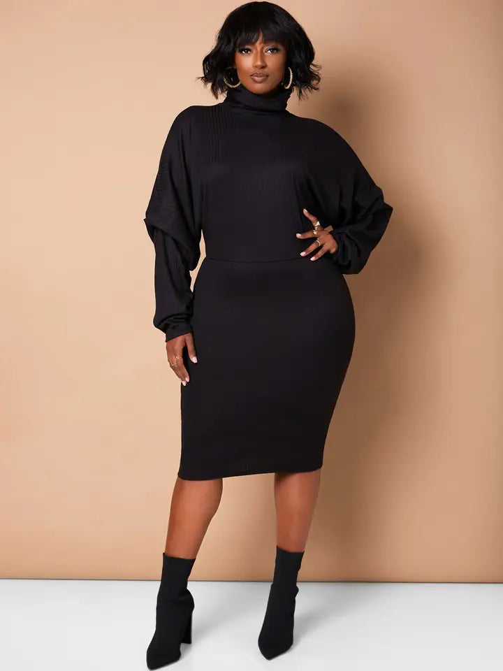 Lose Control Ribbed Oversized Sweater Dress